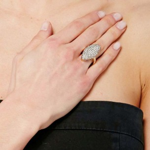 Bague LA SUBLIME White Gold Marquise pavée Classique... 2