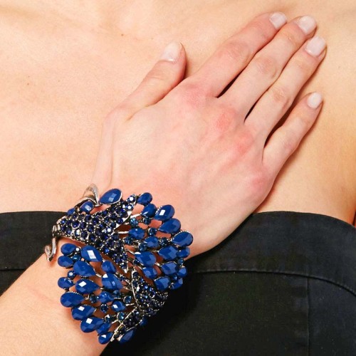 Bracelet WINGSOL Night Blue Silver Manchette...