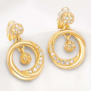 Boucles d'oreilles MOONLIGHT White Gold Clips pendantes...