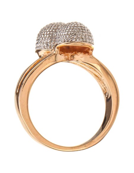 Bague GILIA Gold & Silver Jonc ajouré Toi et Moi Doré et Argent Laiton doré à l'or fin