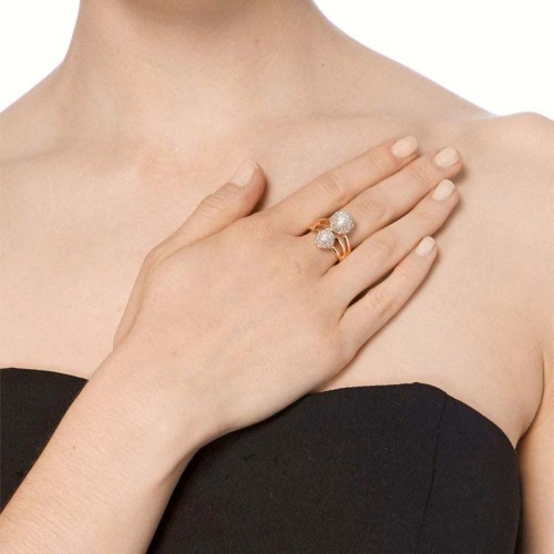 Bague GILIA Gold & Silver Jonc ajouré Toi et...