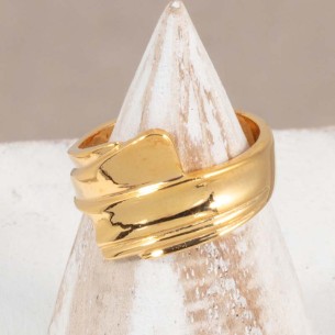 Bague SIRELLE Gold Jonc ajouré enroulé Doré Laiton doré à...