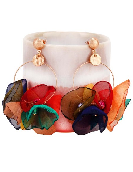 Boucles D'oreilles Pendantes Multicolores Créateur - Look Bohème Et Coloré