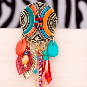 Boucles d'oreilles AYUTIS Color Gold Pendantes à... 2