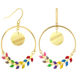 Boucles d'oreilles NOGUELA Color Gold Pendantes ajourées...