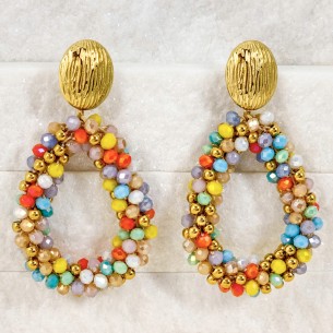 Boucles d'oreilles ITALIAN VALLEY Color Gold Pendantes...