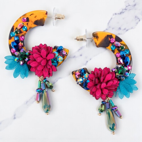 BAROCCA COLOR GOLD earrings dangling golden...