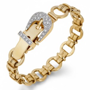 Bracelet GOLDEN BELT White Gold Bracelet chaine souple...