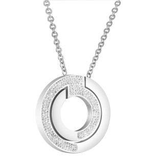 Collier GEOTRIS White Silver Ras de cou multirangs à... 2