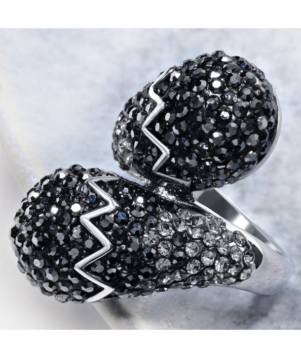 BAGUE - YOUR WORLD & ME HEMATITE SILVER