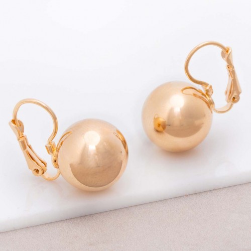 Earrings CLEO PEARL Gold Gold with fine gold