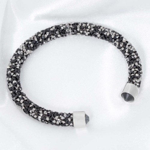 Bracelet SIBERIA CRYSTAL BLACK SILVER Silver and Black Rhodium Crystal
