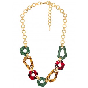 ZEBRA Color Gold necklace Flexible chain choker zebra... 2