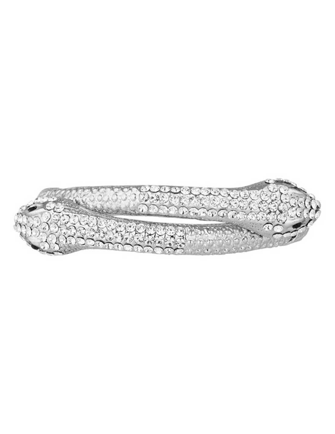 NEUF créateur V forme 4 rangs cristal argent bride taille - COMPLET ~4
