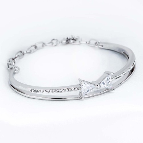 Bracelet CADOSA White Silver Argent et Blanc Rhodium Cristal