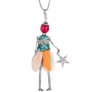 Collier LA CAMPANILLA Color Silver Sautoir pendentif en Y...