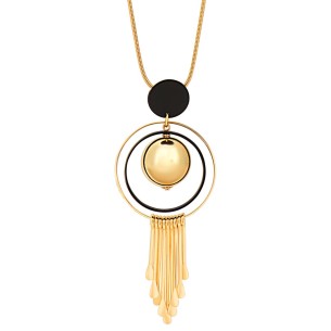 Collier ANTARES Black Gold Sautoir pendentif en Y Symbole...