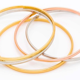 Bracelet LOVELY OF US All Gold Jeu de 4 joncs à porter... 2